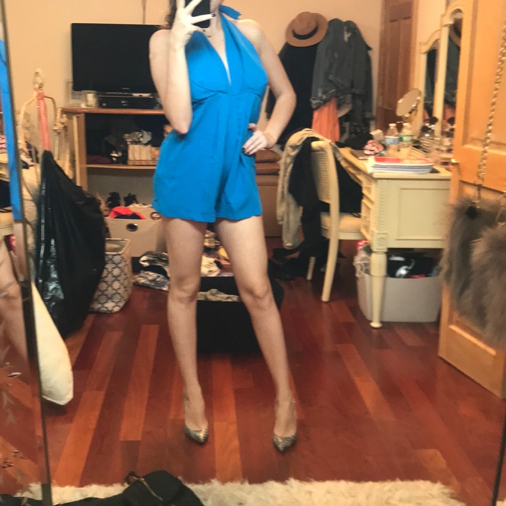 Backless Blue Romper🦋